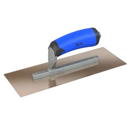 Steel City Trowels By Bon Finish Trowel, Sqr, Golden Stainless, 11X4, Comfort Grip, Short Shank 67-136